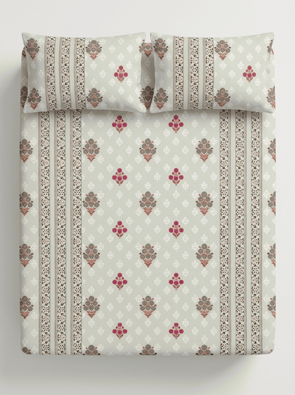 Mint Heritage Super King Cotton Bedsheet - Furnish Factory