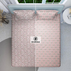 Soft Pastel Royale Reversible Cotton Bedsheet (108×108 inch) Super King