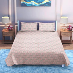 Soft Pastel Royale Reversible Cotton Bedsheet (108×108 inch) Super King