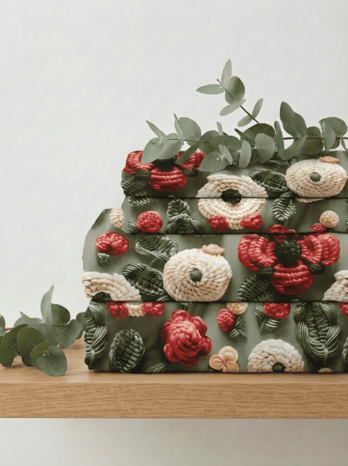 Ruby Blossom Royale – 7D Floral Fitted Super king size Bedsheet - Furnish Factory