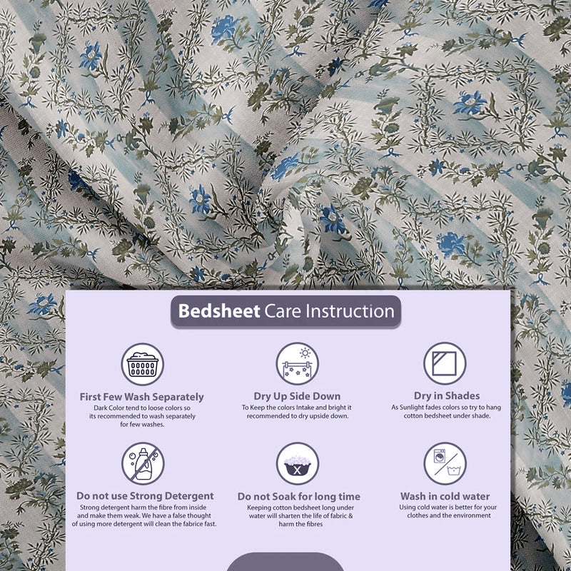 The Neel Pushp Bedsheet