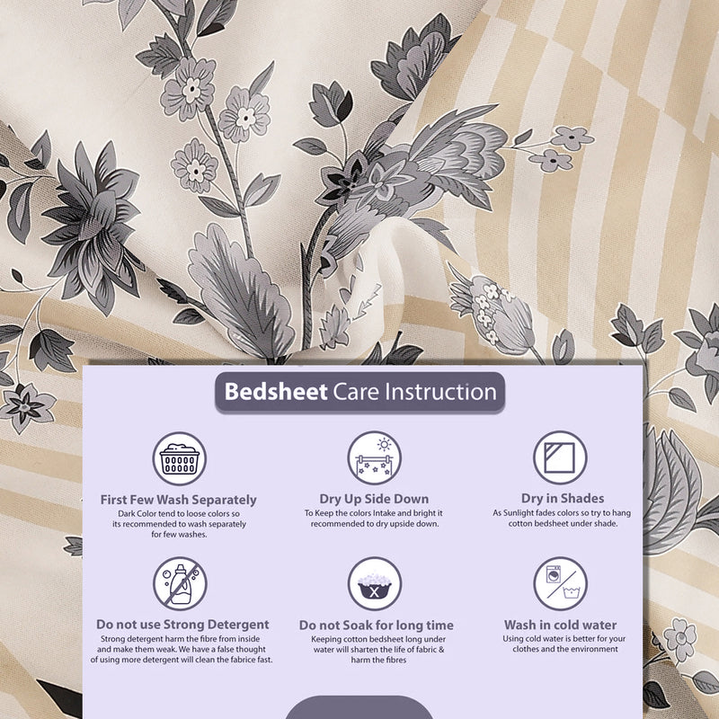 Kesar Rang Bedsheet