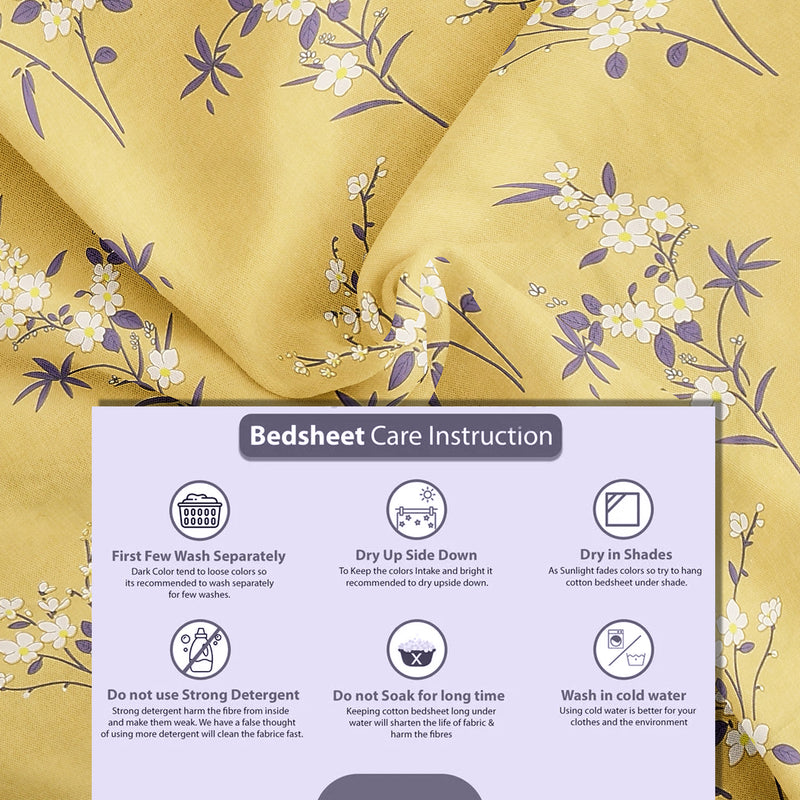 Golden Blossom Bedsheet