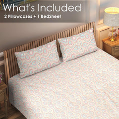 Royale Pastel Cotton Bedsheet (108×108 inch) Super King - Furnish Factory