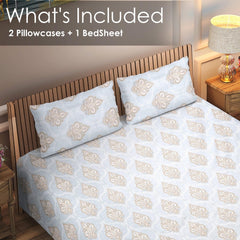 Regal Mint Paisley Cotton Bedsheet (108×108 inch) Super King