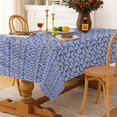 Royal Neel Paisley Satin Table Cloth (6/8 Seater)