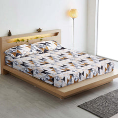 Geometric Harmony Super-Soft Double Bedsheet - Furnish Factory