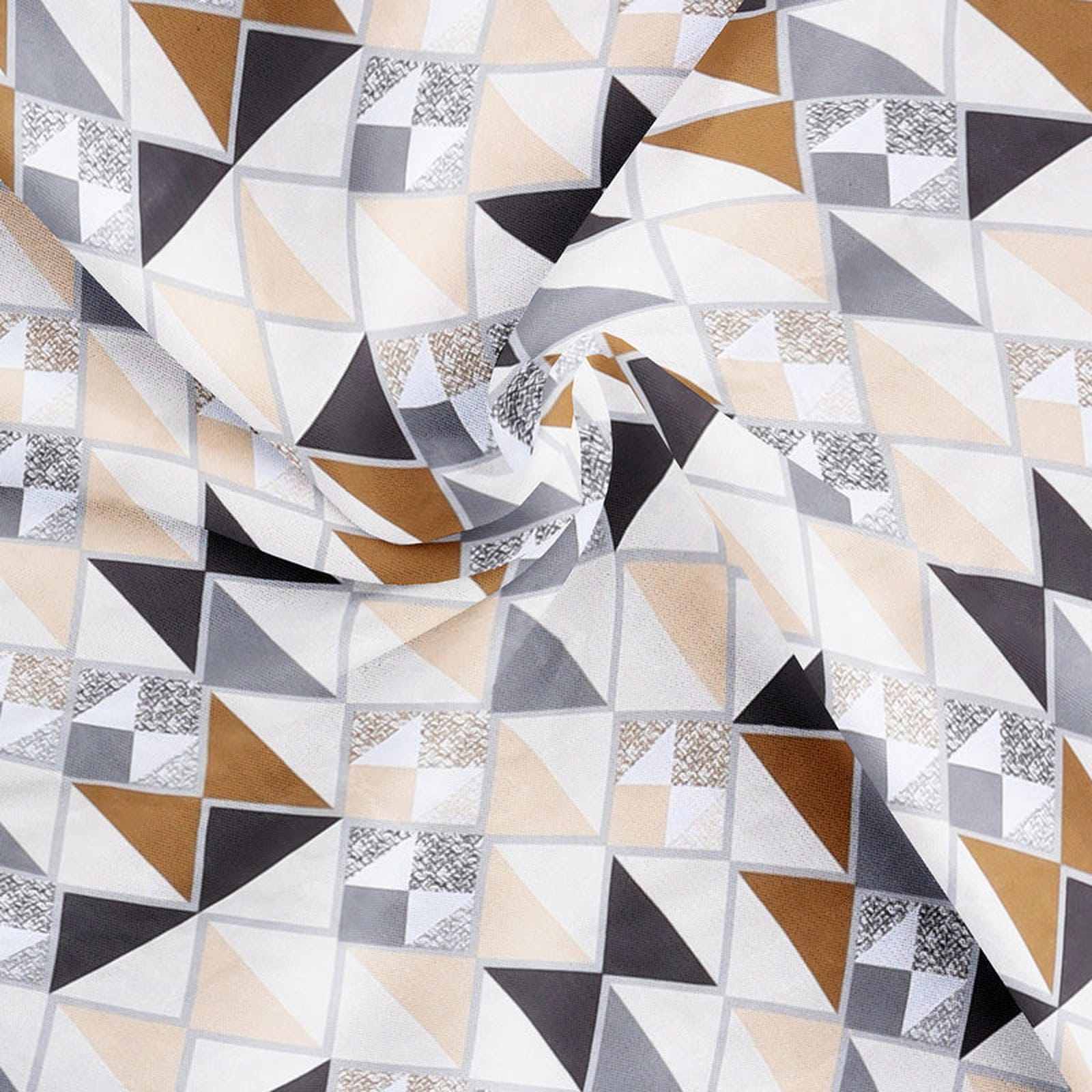 Geometric Harmony Super-Soft Double Bedsheet - Furnish Factory