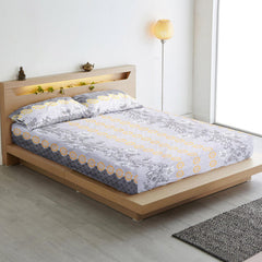 Sunlit Grace Cotton Blend Bedsheet - Furnish Factory