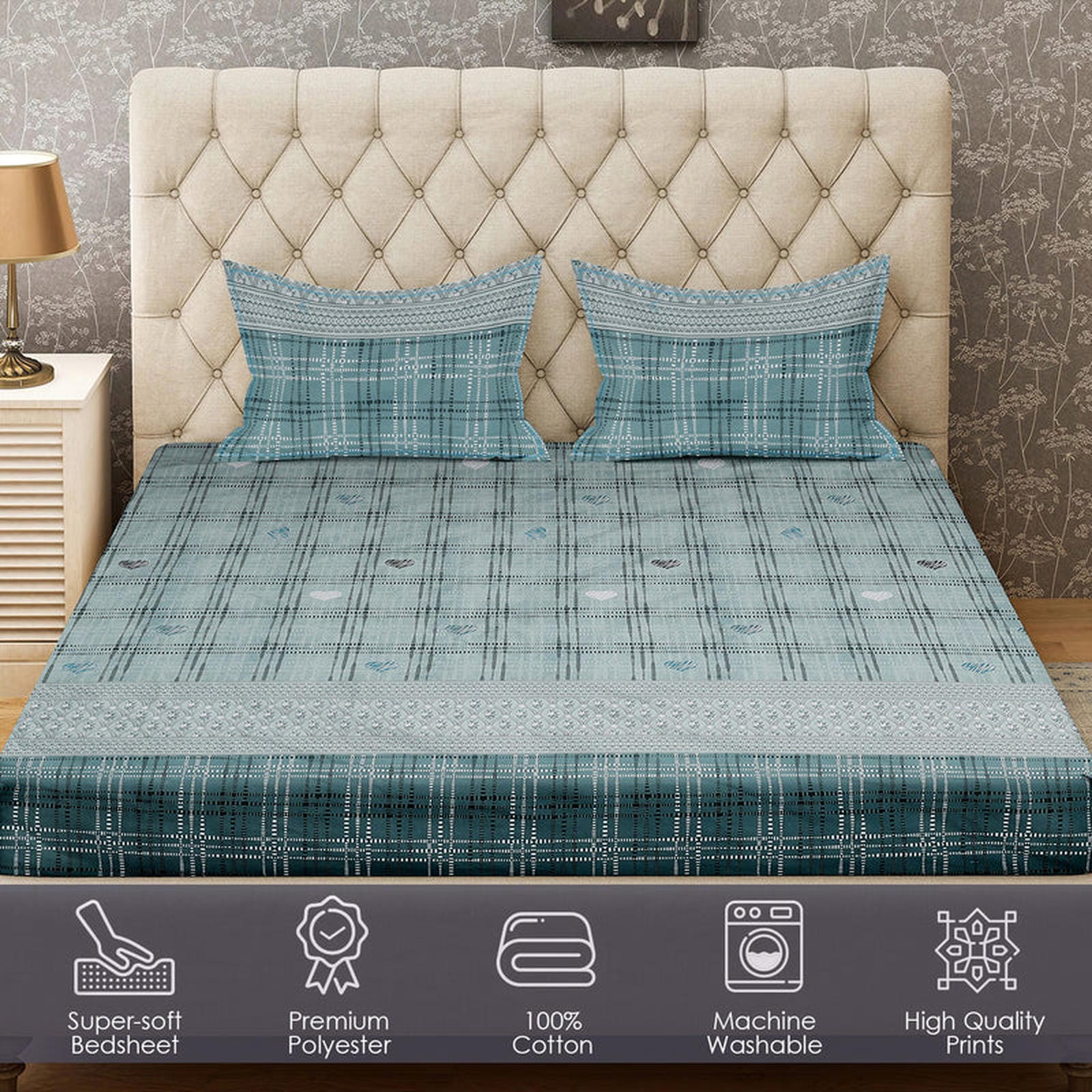 The Neelrekha Charm Bedsheet - Furnish Factory