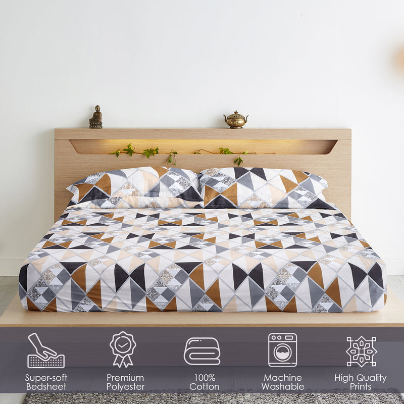 Geometric Harmony Super-Soft Double Bedsheet