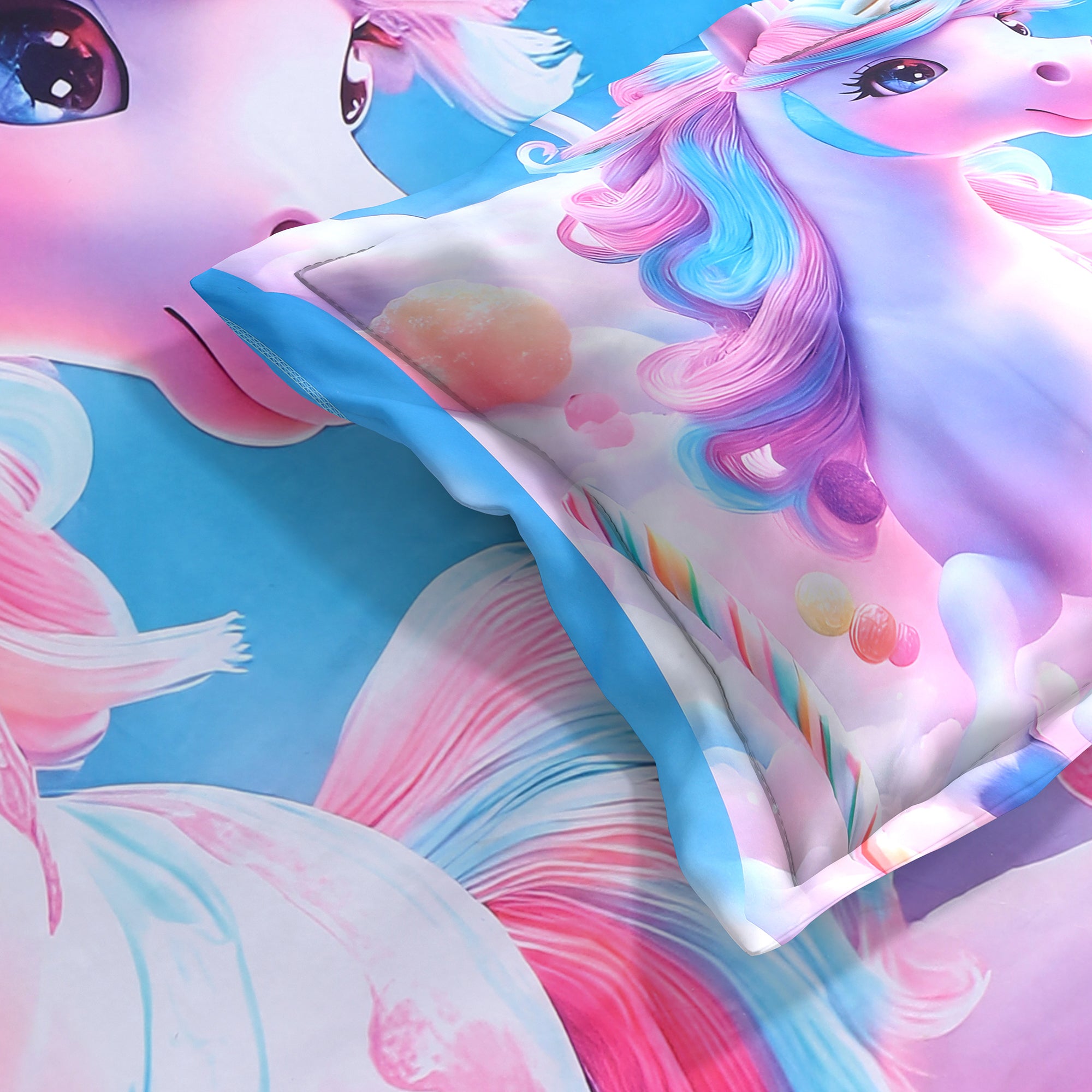 Candy Dream 7D Cotton Fitted Bedsheet (90x100 inch)