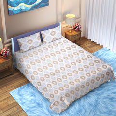 Royal Beige Florentine – Reversible Cotton Bedsheet (108×108 inch) Super King