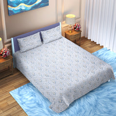 Royal Mist Reversible Cotton Bedsheet – (108x108 inch) Super King