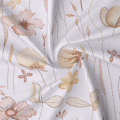 Golden Meadow Bloom – Cotton Bedsheet (90×100 inch) King Size