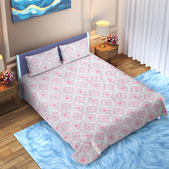 Rosy Taupe Paisley – Reversible Cotton Bedsheet (90×100 inch) King Size